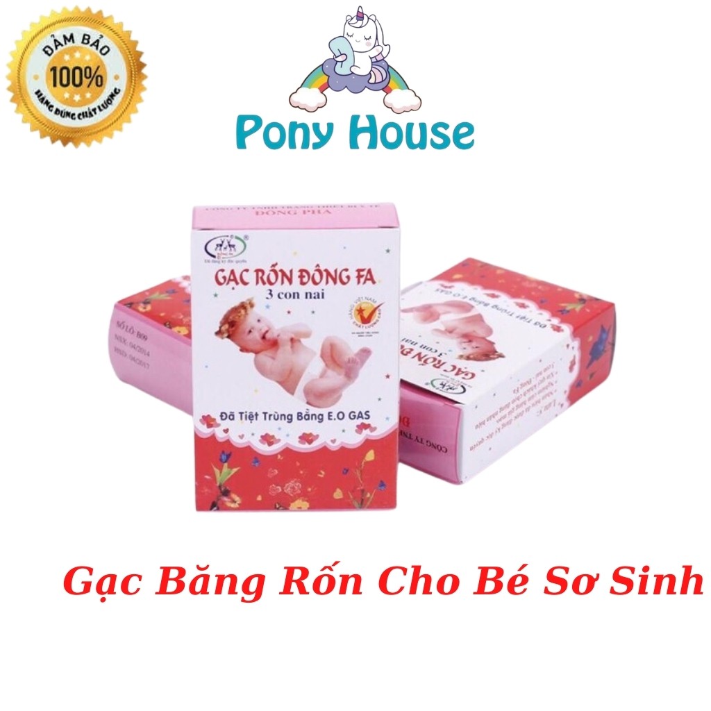 Băng Rốn Đông Fa, Gạc Rốn Cho Trẻ Sơ Sinh (Hộp 3 Miếng)