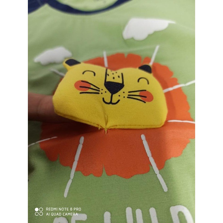 Áo cài vai cộc tay hình nổi Dokma bé trai, bé gái DA1030