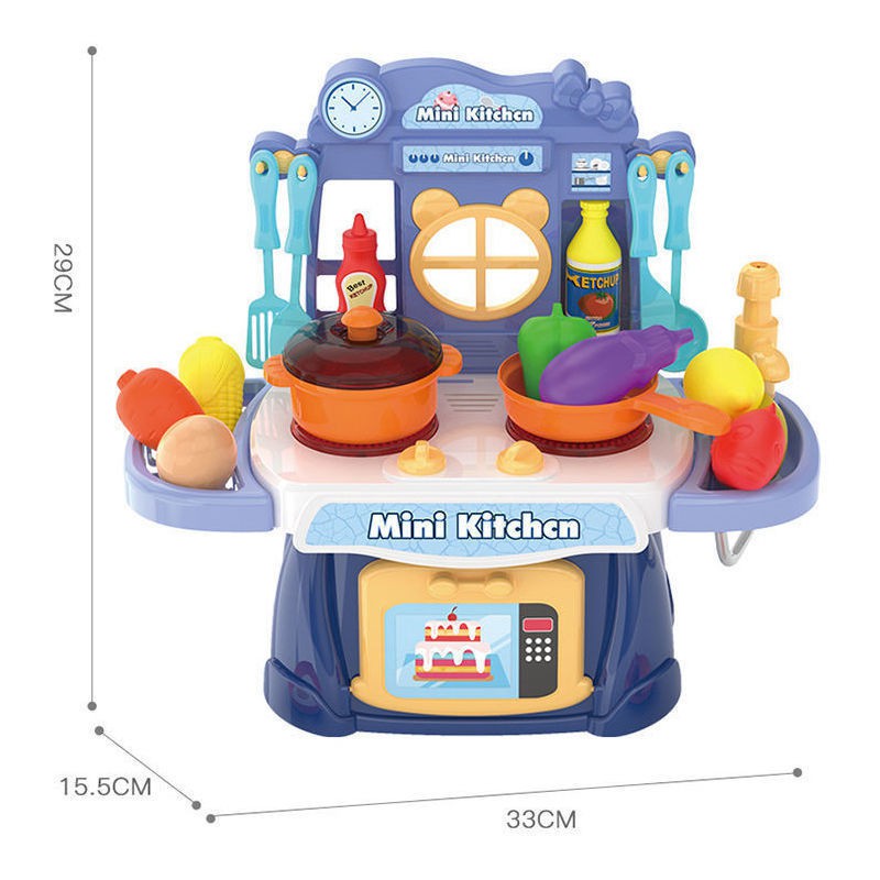 Đồ chơi giáo dục❖Bộ đồ chơi trẻ em Play House Kitchen mô phỏng bé nấu ăn lớn cho trai và gái 3-6 tuổi <