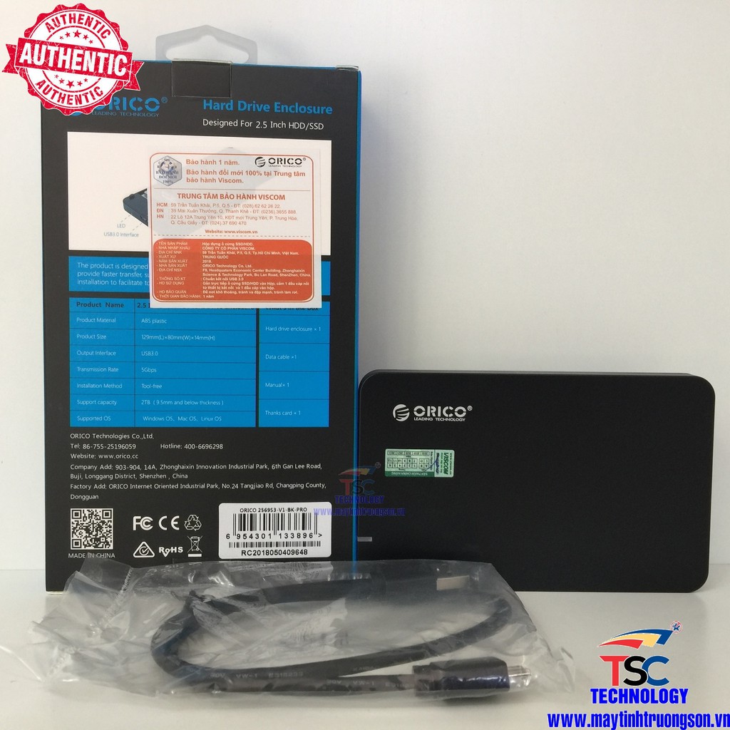 Box Đựng Ổ Cứng ORICO 2569S3/ 2520U3/ 2577U3/ 2588U3 Lắp Được SSD/ HDD 2.5&quot; Sata 3 USB 3.0 | Chính Hãng