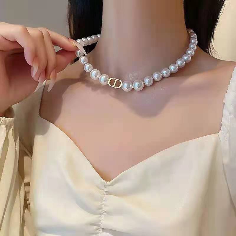 Vòng cổ Mặt Ngọc Trai Phong Cách Cổ Điển Thời Trang Cho Nữ