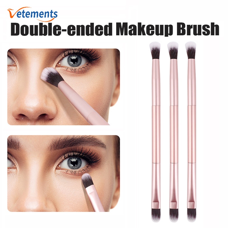 Cọ Trang Điểm Hai Đầu Bằng Silicon Bền Bỉ Màu Sắc Sâm Panh