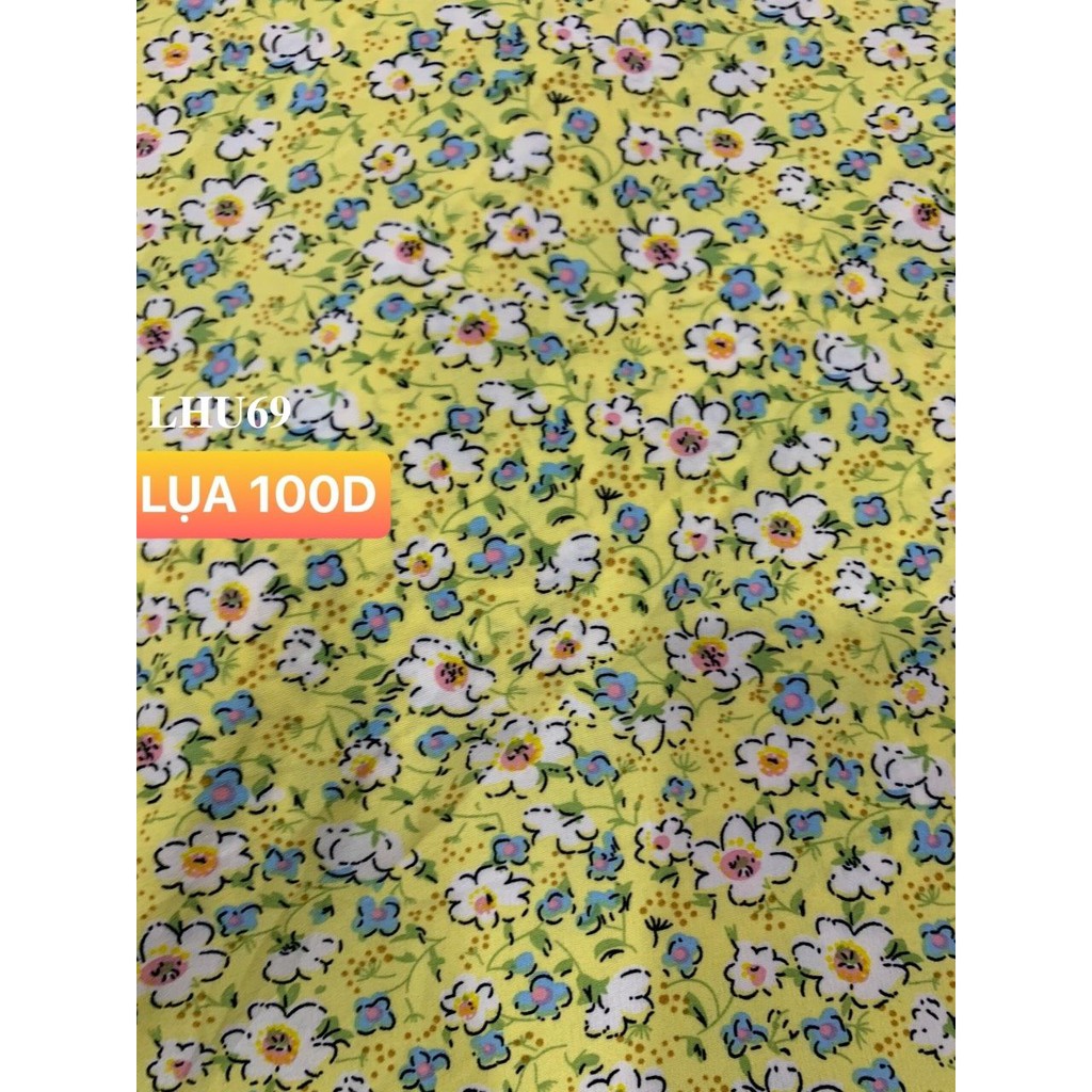 VẢI LỤA 100D HOA NHÍ - DÒNG VẢI THÔNG DỤNG - 1 MÉT X 1M5