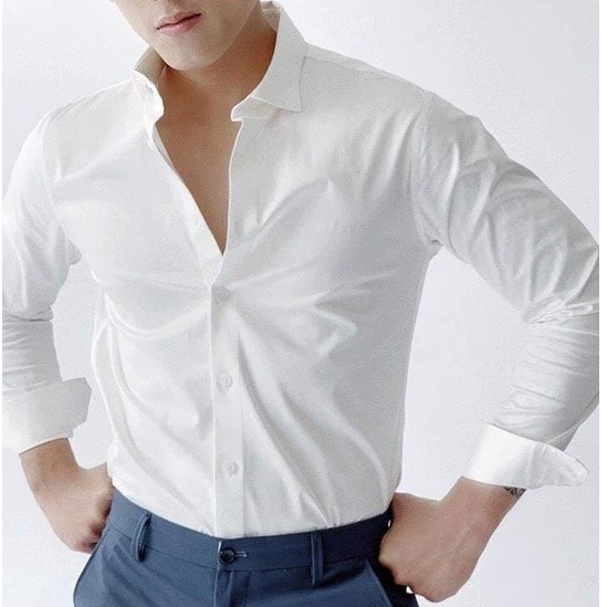 Áo sơ mi trắng nam dài tay áo kiểu đẹp hàn quốc công sở F8888 SMT0010