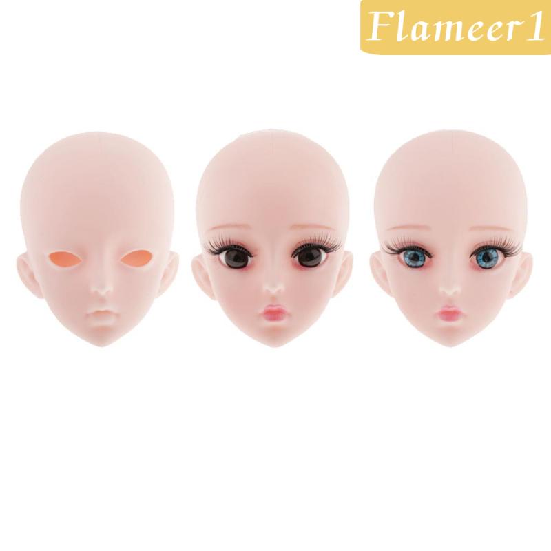 Đầu Búp Bê Nữ Bằng Nhựa 60cm Tỉ Lệ 1 / 3 BJD 1 / 3
