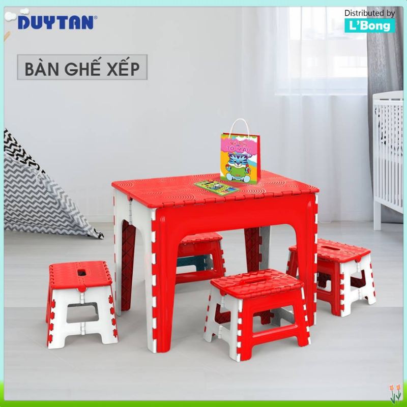 Bộ bàn ghế gập Duy Tân 1 bàn x 4 ghế