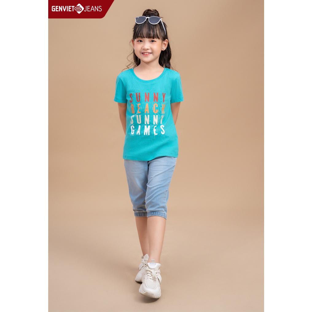 Quần Ngố Jeans Bé Gái Thời Trang Genviet NQ311J1795