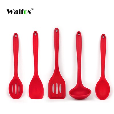 Walfos 5 Cái. Bộ dụng cụ nhà bếp trộn thìa silicon nấu ăn
