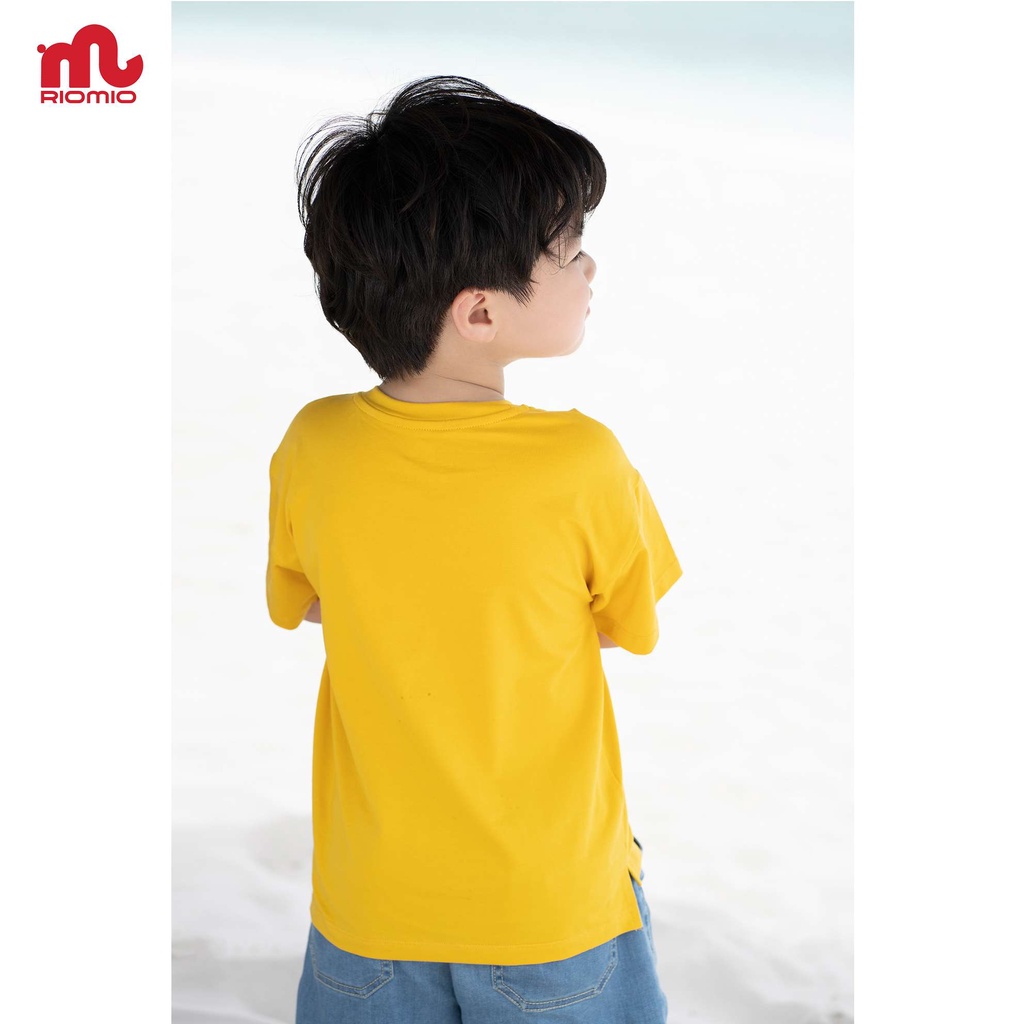 Áo thun cotton bé trai  3-11 tuổi size 15-40kg RIOMIO cotton 4 chiều túi hộp phong cách Hàn Quốc - RA203