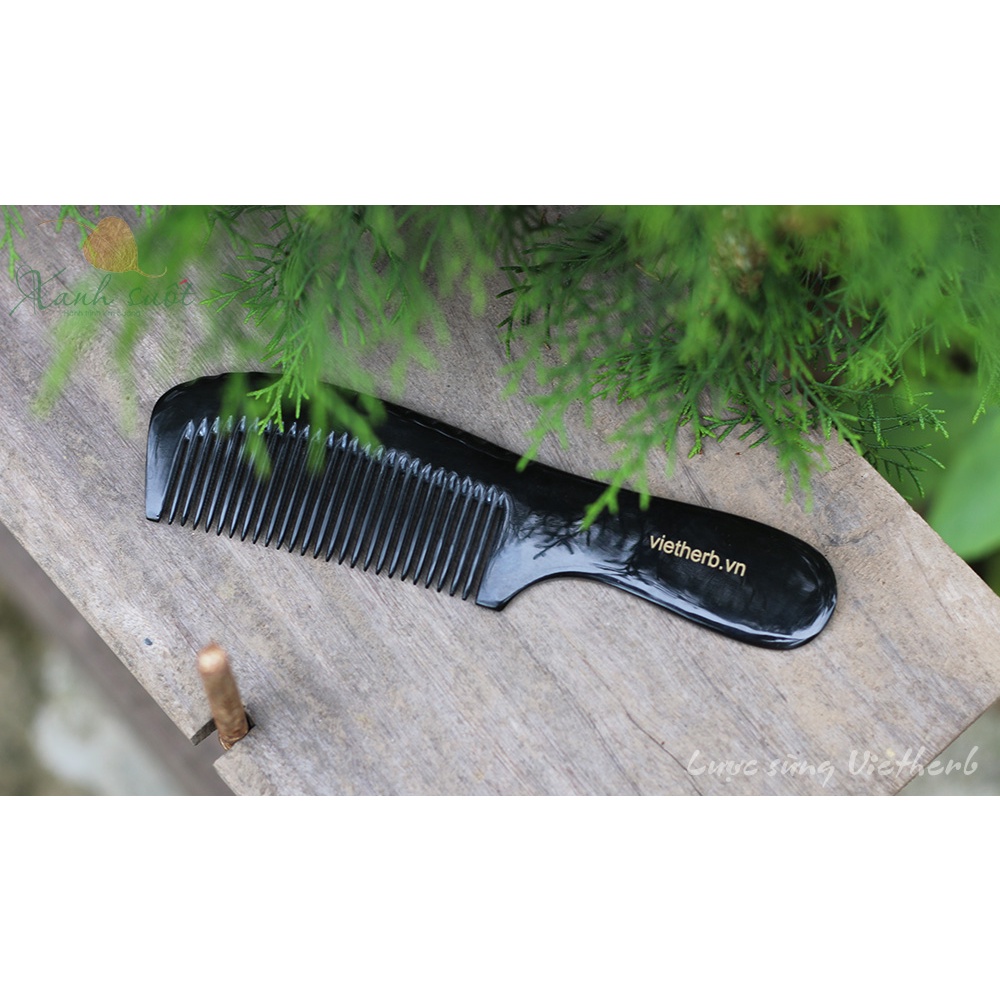 [Vietherb] Lược Sừng- Natural Black Buffalo Horn Comb