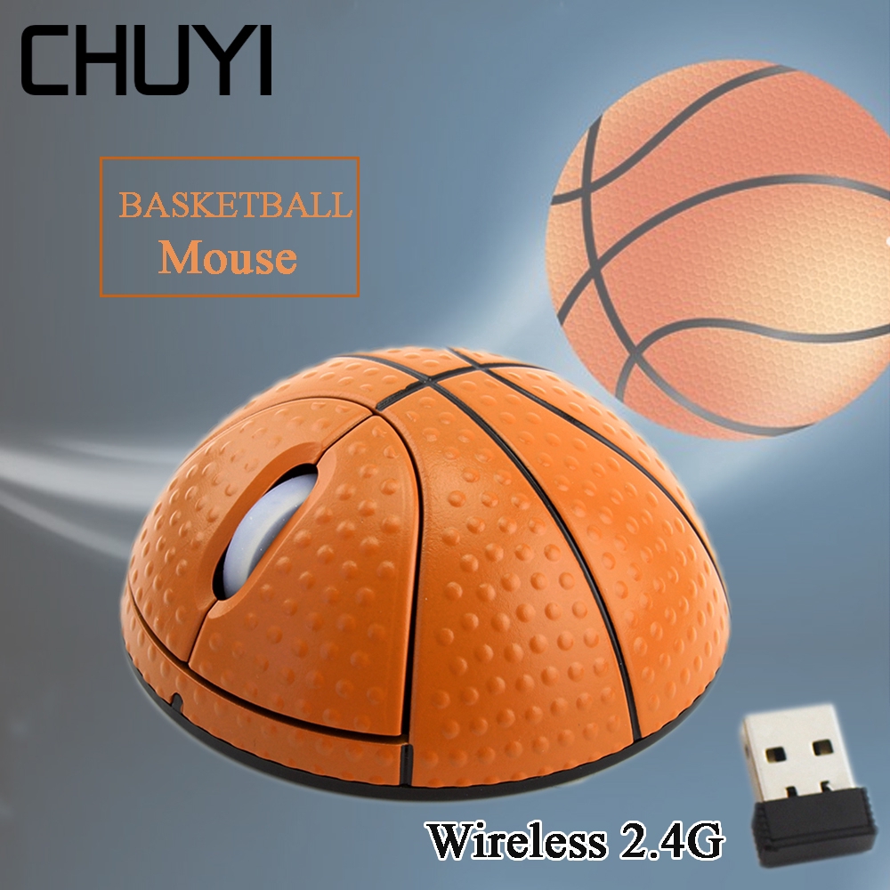 Chuột Quang Chơi Game Không Dây 2.4g 1000dpi Hình Quả Bóng