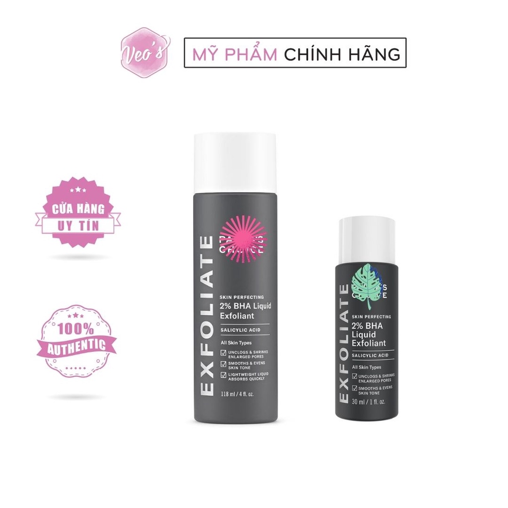 Tẩy da chết hóa học PC Skin Perfecting BHA 2% Liquid Exfoliant