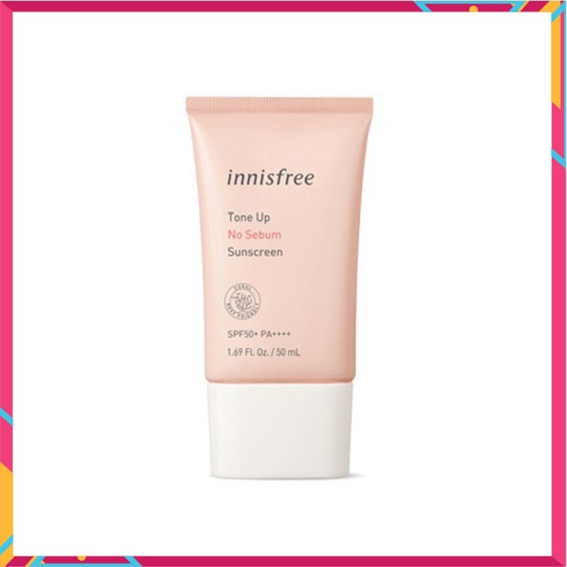 [ Hàng Chuẩn ] Kem Chống Nắng Innisfree Tone Up No Sebum Sunscreen Spf50+/Pa++++ Hàn Quốc, Tuýp 50ml, Giúp Bảo Vệ Da