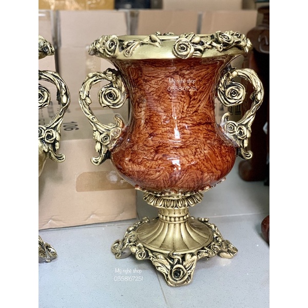 Bình hoa composite,Mỹ nghệ shop, decor, trang trí, quà tặng sinh nhật, tân gia, bình hoa giả, cao cấp mã cúp 37 bao vỡ