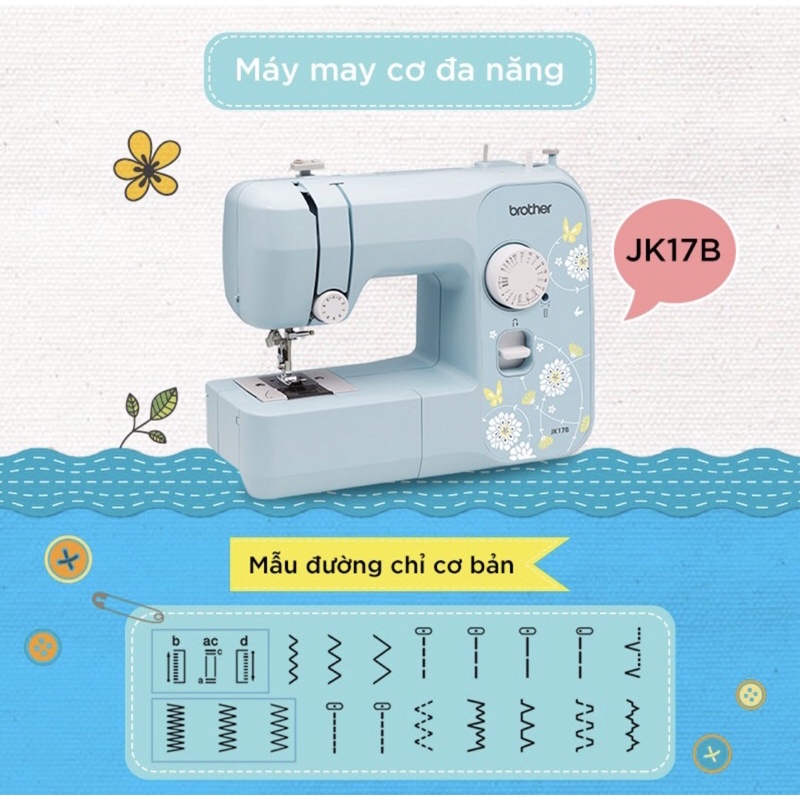 Máy may gia đình Brother JK17B