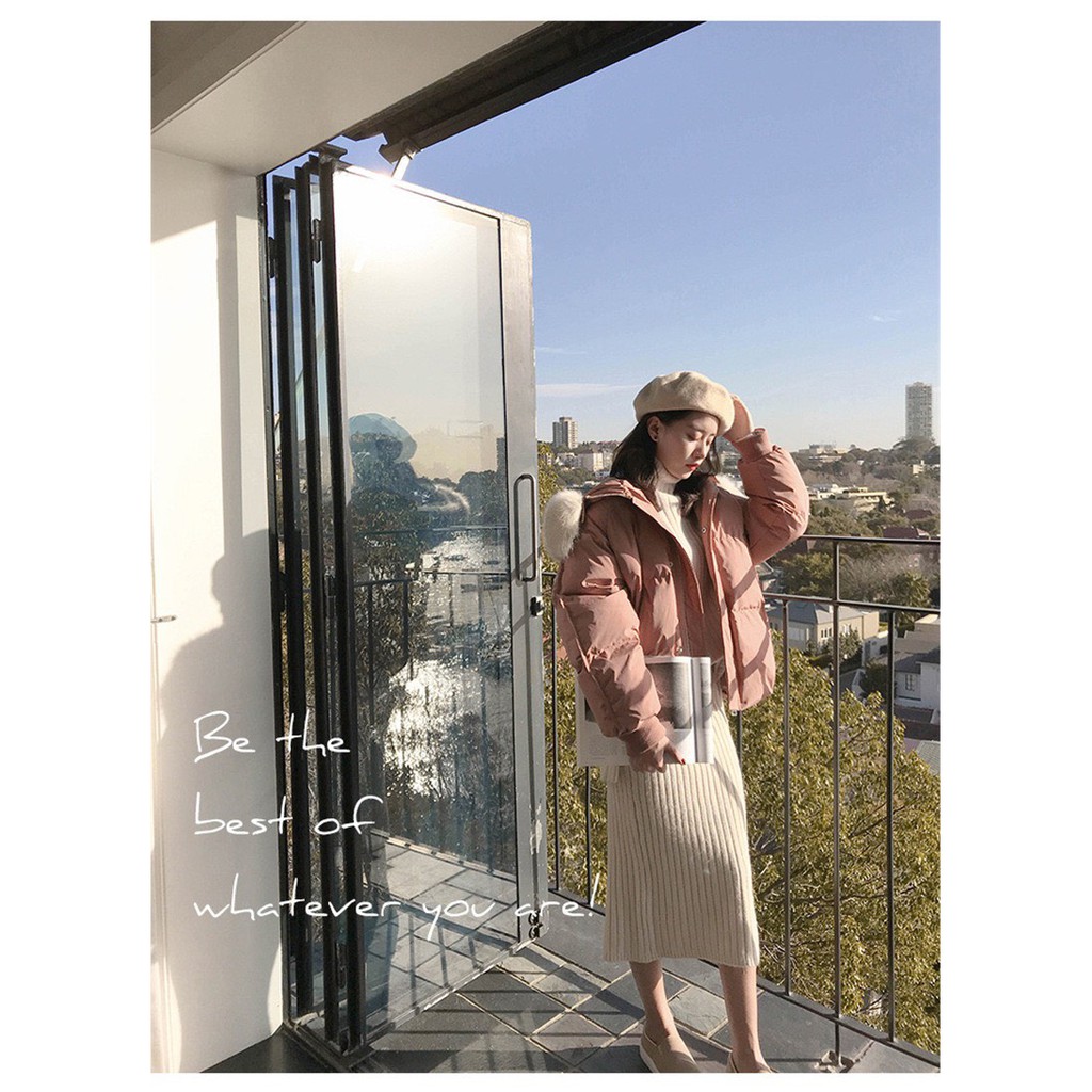 TẶNG THÊM 1 LÔNG ÁO🌼Áo Phao Nữ Mũ Lông Thân Ngắn Tay Gân hàng QUẢNG CHÂU mới 2021 | BigBuy360 - bigbuy360.vn