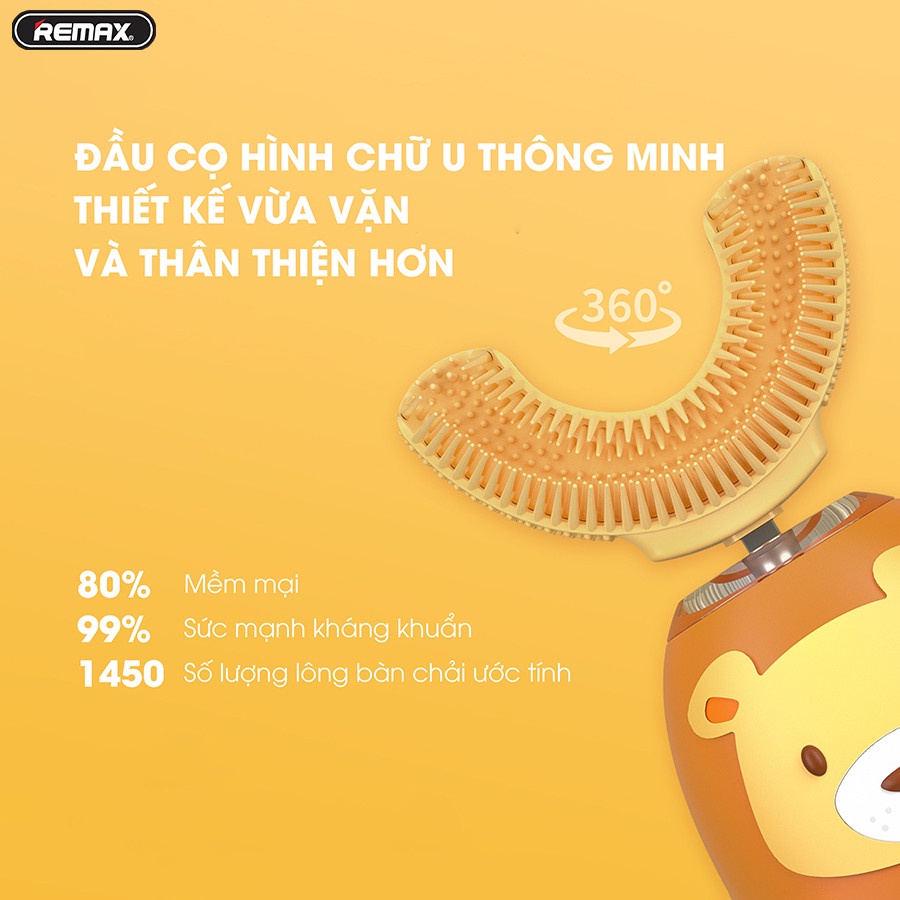 Bàn chải đánh răng điện chữ U cho bé WK WT-C02 Bản Tiếng Việt