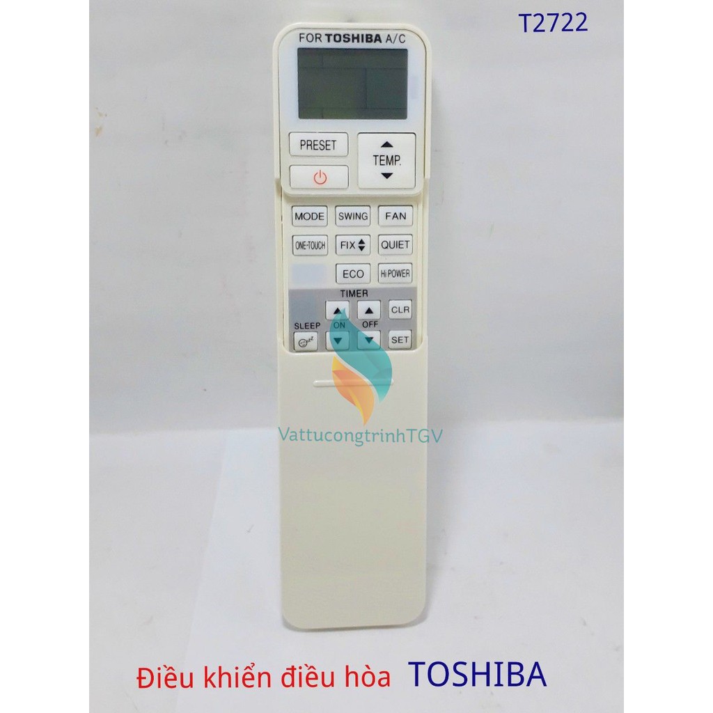 Điều khiển điều hòa TOSHIBA nắp trượt