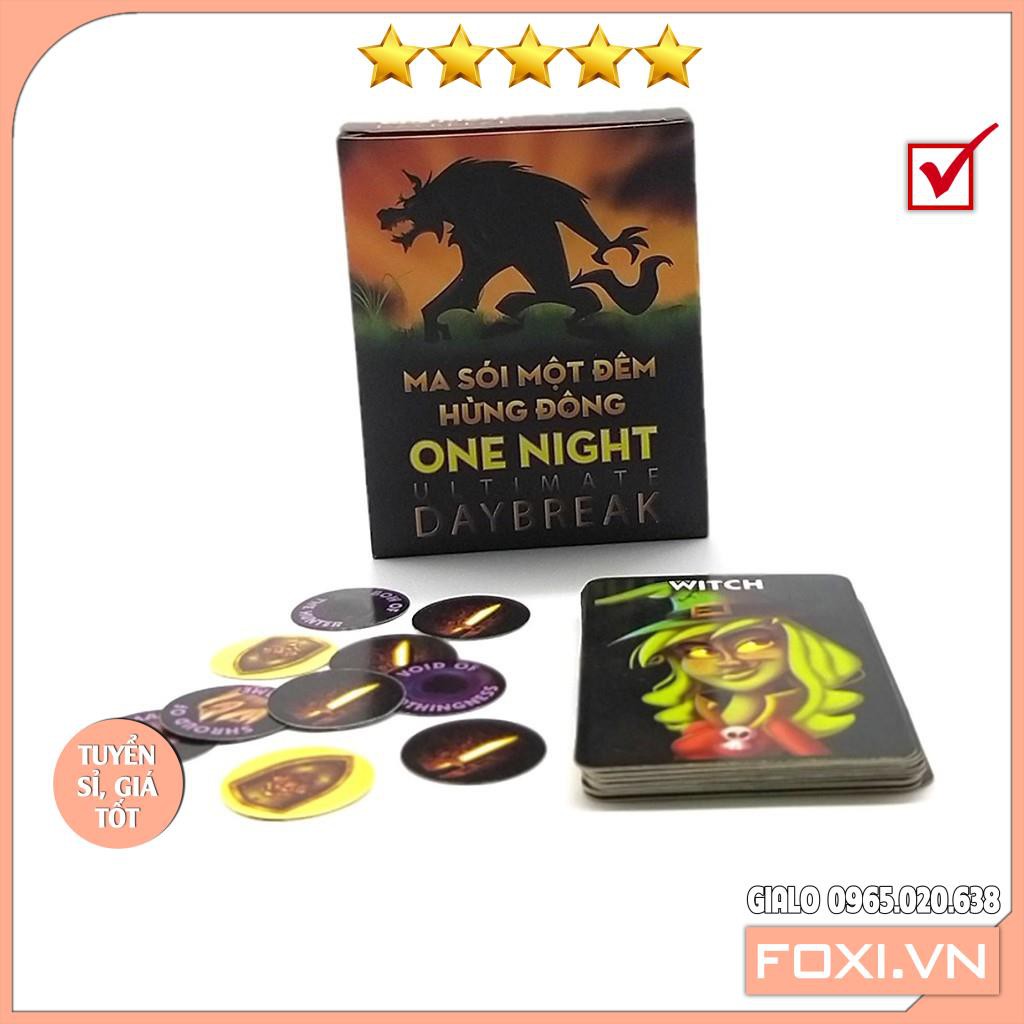 Combo Bài Ma Sói One Night+Day Break-Phiên bản Việt Hóa-Board Game Cao Cấp-Trò chơi trí tuệ