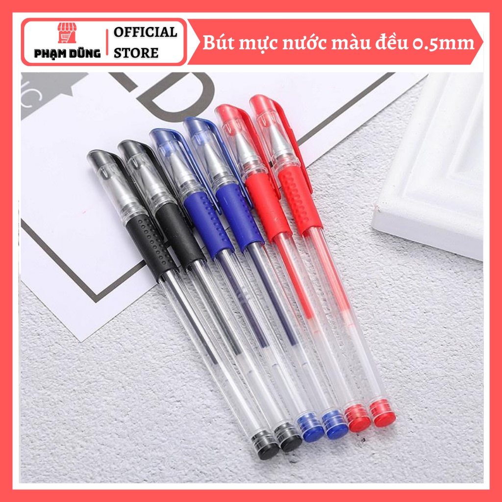 Bút mực nước màu đều ngồi nhỏ 0.5mm , bút bi nước học sinh văn phòng