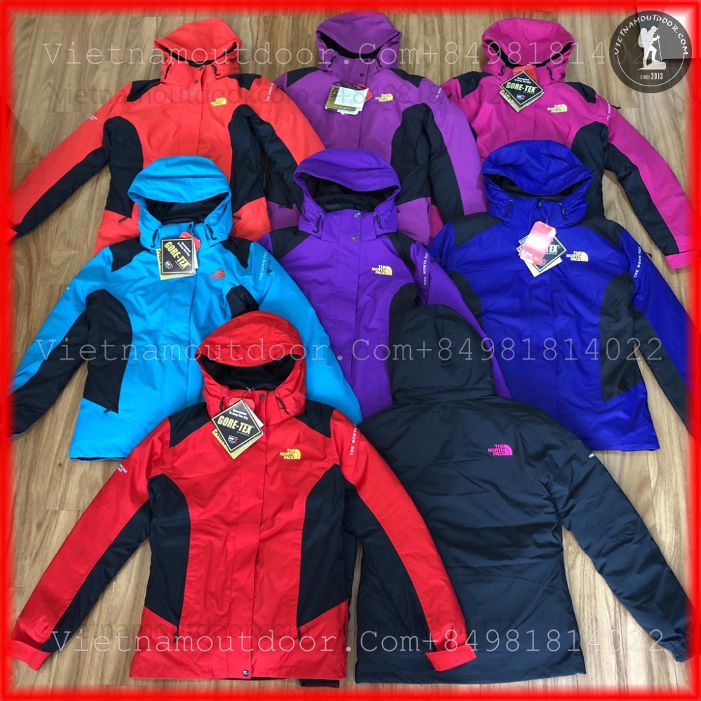 Áo Khoác Lông Vũ Cho Nữ Gore-Tex The North Face 3 Lớp - Áo Gió Nữ Bên Trong Lót Lông Vũ Nhẹ Cực Ấm