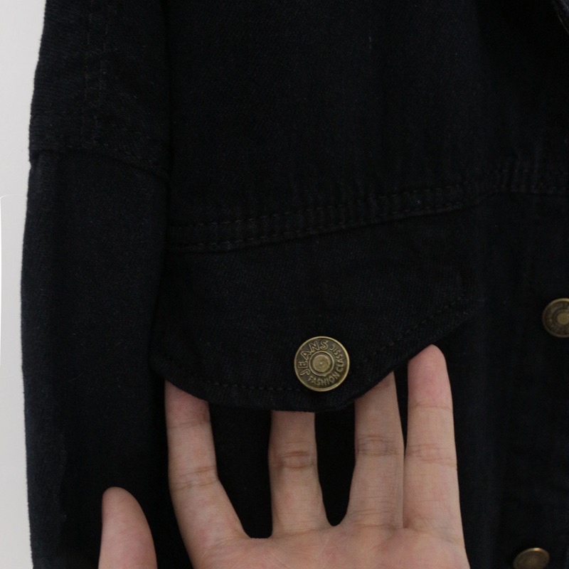 Áo khoác bò đen trơn KPis Clothes màu đẹp dáng rộng unisex nam nữ giảm giá 50%