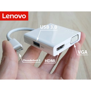 Hub USB-C 3 trong 1 HDMI-VGA-USB 3.0 cho Macbook, Laptop, DELL XPS...