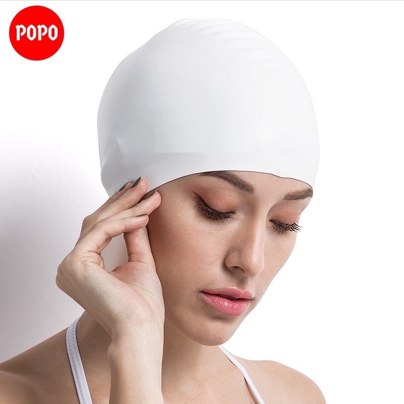 Mũ bơi người lớn, nón bơi người lớn chất liệu Silicone ngăn nước cao cấp SPORTY