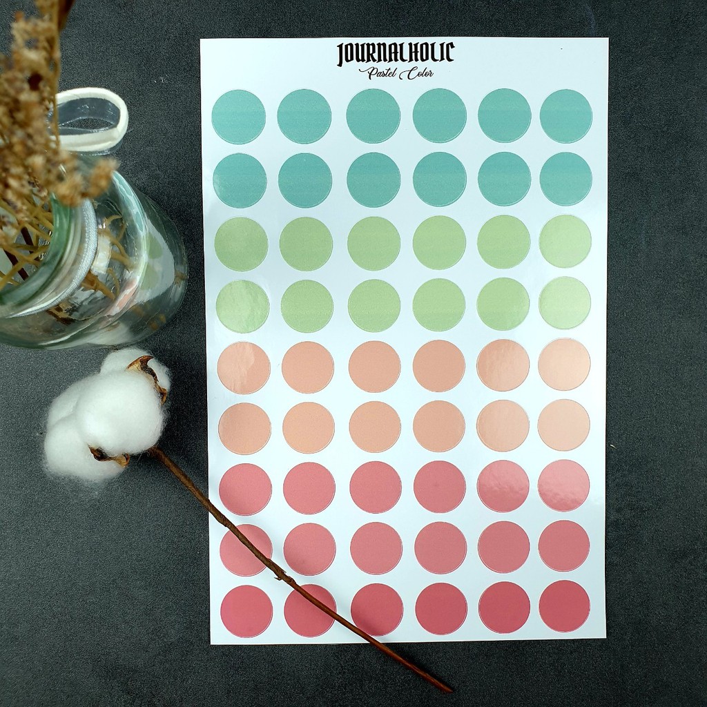 Sticker Round Pastel Collection Journalholic