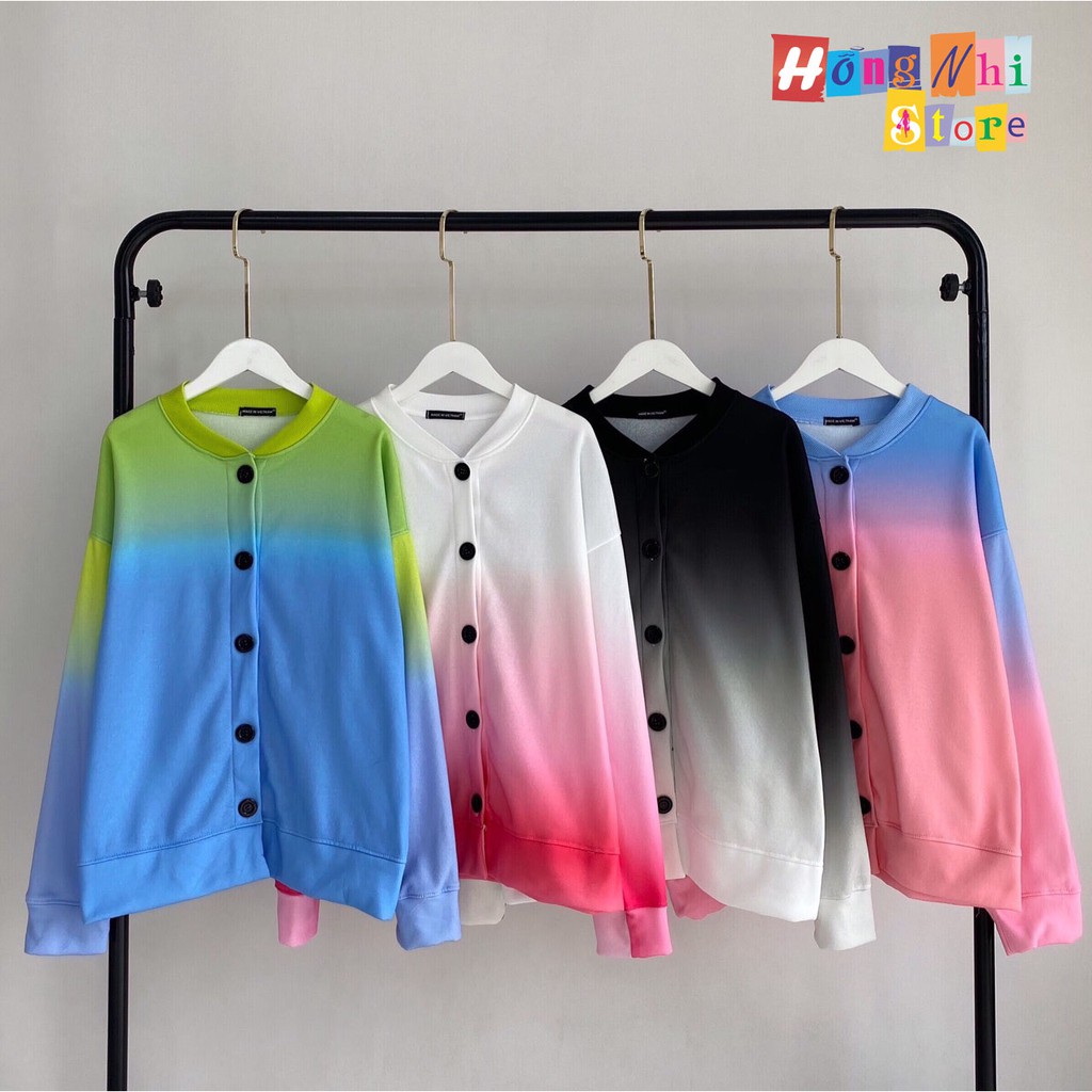 Áo Khoác Cardigan 3D Loang Màu Tie Dye Oversize Ulzzang Unisex Dáng Rộng Nam Nữ - MM