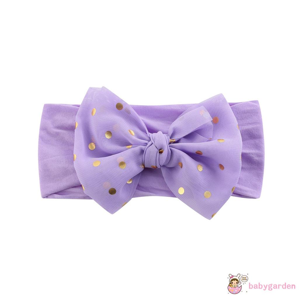 Băng đô đội đầu họa tiết chấm bi thời trang sành điệu cho bé gái