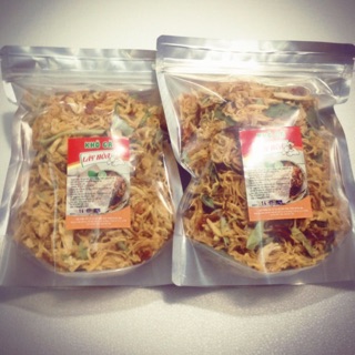1kg Khô gà lá chanh cay Lày Hòa: 2 túi zipper 500gr sản xuất theo tiêu chuẩn chất lượng, đảm bảo vệ sinh ATTP.