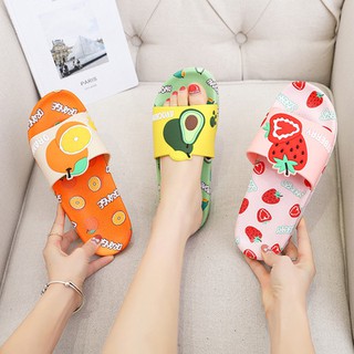 Dép đi trong nhà, spa, dép nữ hình trái cây, hoa quả mùa hè tươi mát đế cao su mềm DHQ03