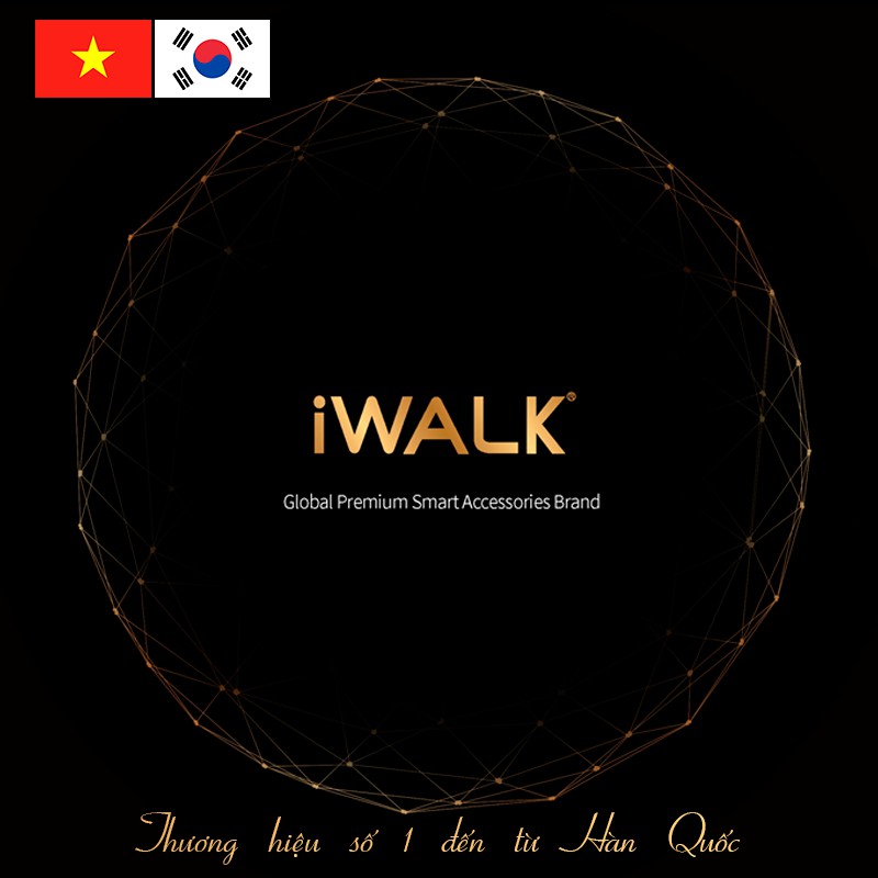 [Mã ELMALLCOIN hoàn 8% xu đơn 499K] Pin sạc dự phòng iWALK 10000mAh/3.7V Li-polymer - UBU10000