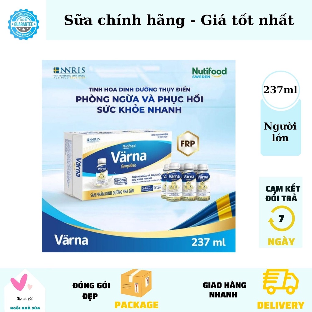 , Sữa Varna Nutifood cho người lớn phục hồi nhanh