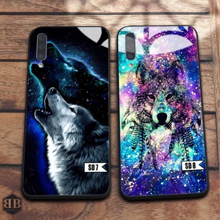 Ốp lưng kính cường lực Samsung Galaxy A30S / A50 / A50S nhiều hình sói đêm đẹp