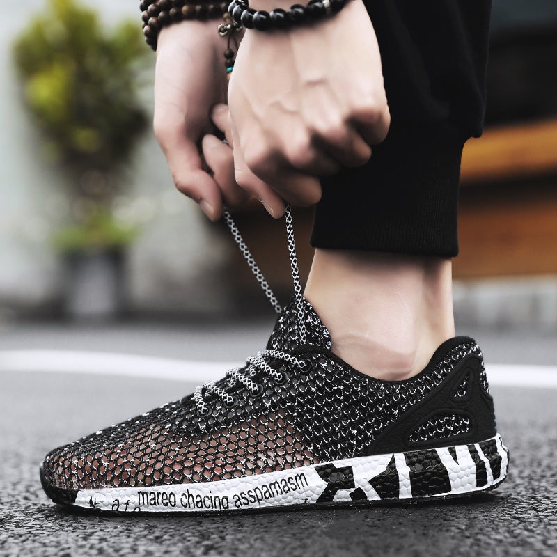 Giày Thể Thao Phối Lưới Thoáng Khí Phong Cách Hàn Quốc Thời Trang Mùa Hè 2022 Cho Nam