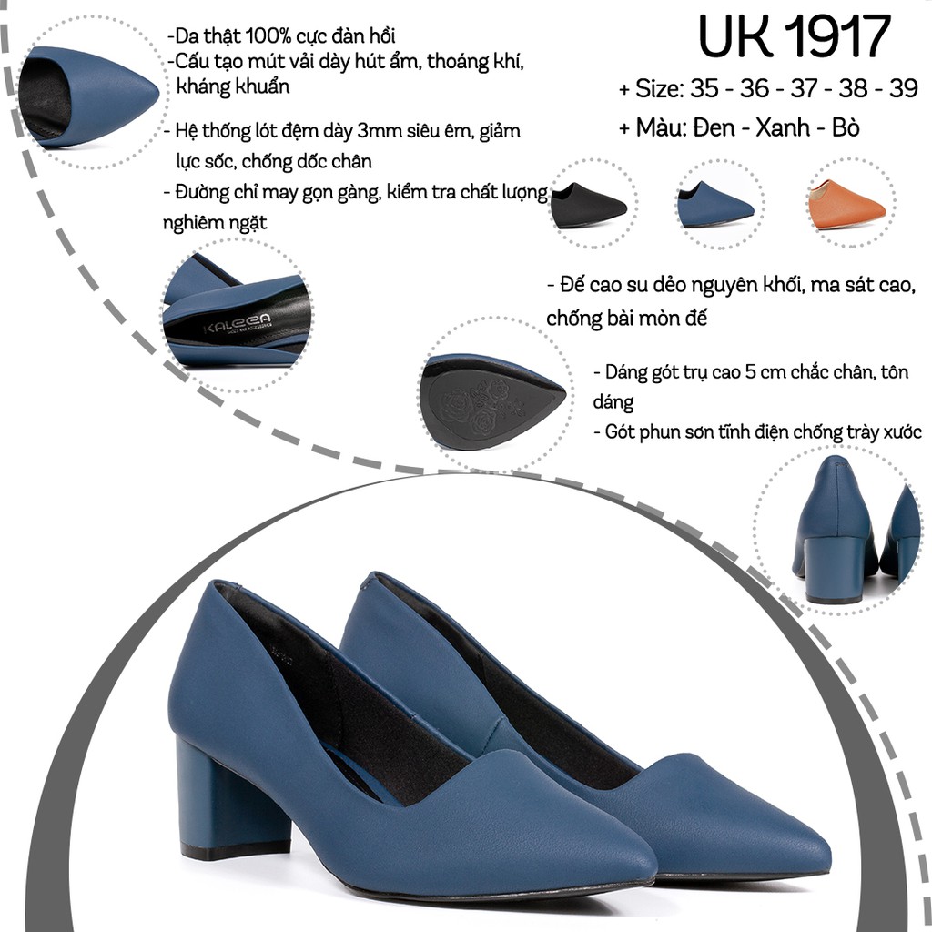 Giày Cao Gót Nữ KALEEA UK1917 Giày Cao Gót 5p Hàng VNXK