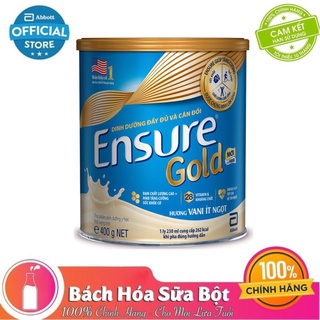 [Chính hãng] Sữa Bột Ensure Gold Hương Vani Ít Ngọt 400g [Date mới]