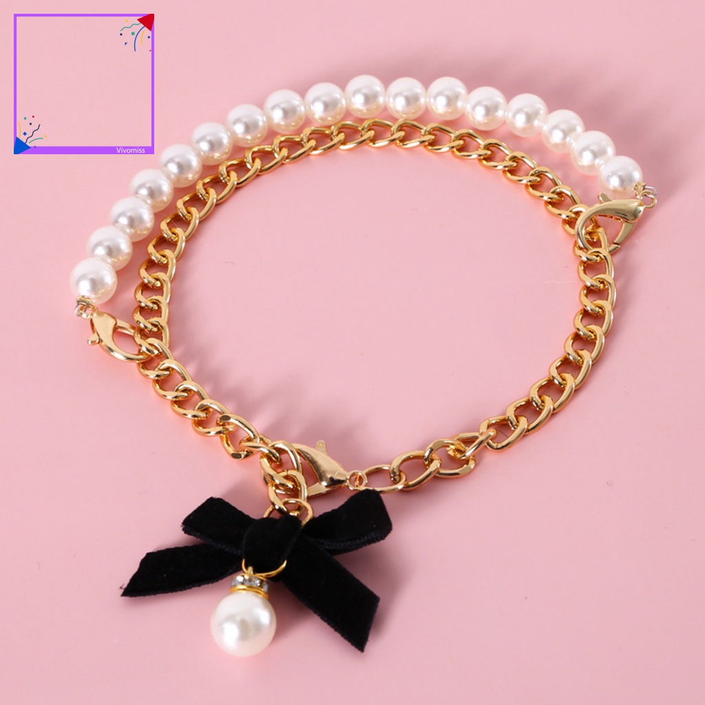 Vòng cổ Mặt Hình Chó Mèo Chống Phai Màu Thanh Lịch Cho Lễ Hội