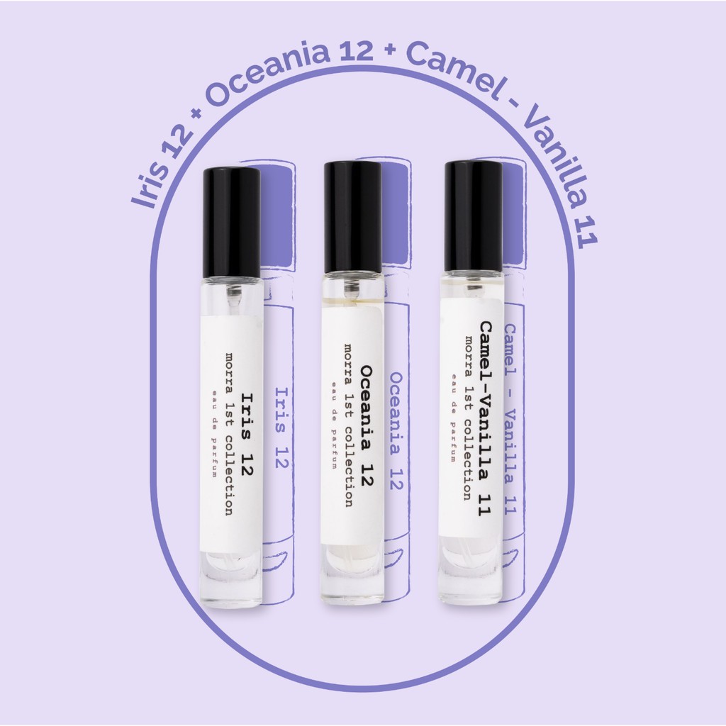 Combo nước hoa Iris + Oceania + Camel Vanilla