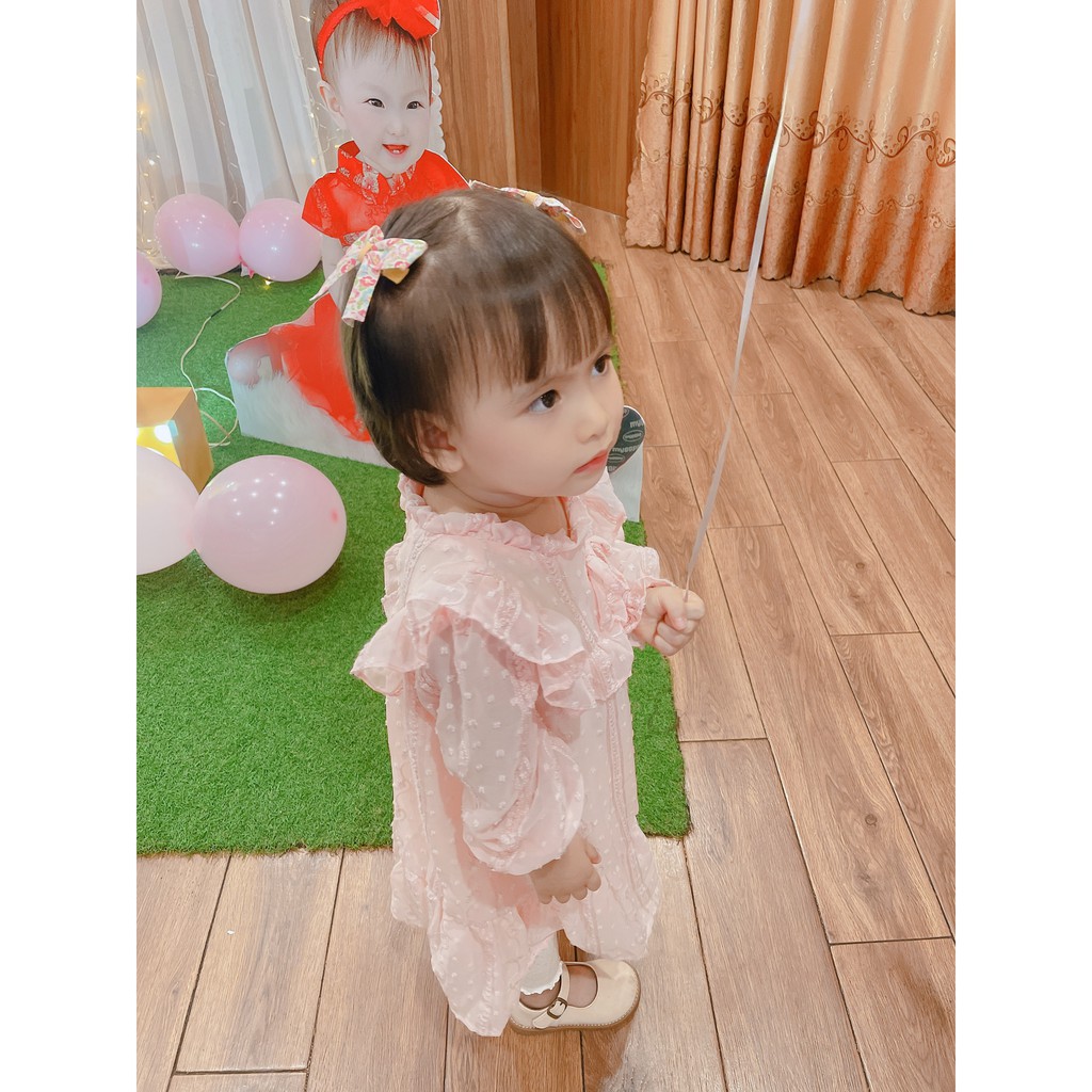 Kẹp tóc cho bé gái set 2 chiếc đính nơ rất dễ thương phiên bản Hàn Quốc