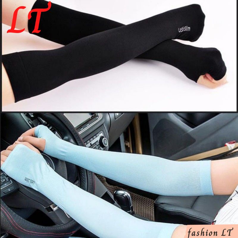 Ống tay bao găng tay chống nắng xỏ ngón chống tia UV dành cho nam và nữ LET SLIM - LT STORE