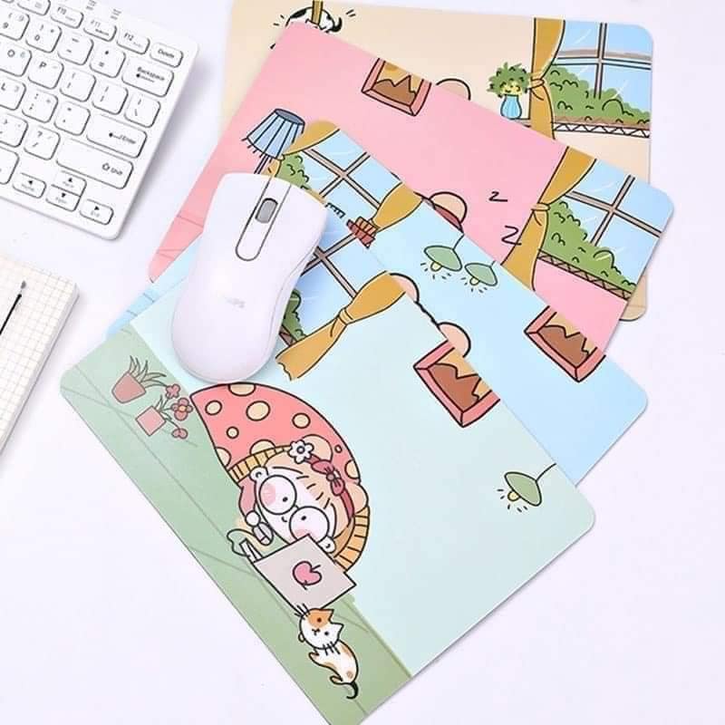 Miếng lót chuột máy tính nhiều học tiết thiết kế dày chất lượng cao( Kích thước: 17 x 23cm)