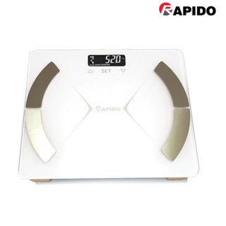 CÂN SỨC KHỎE THÔNG MINH RAPIDO RSF01-S, CÂN SỨC KHỎE ĐIỆN TỬ RAPIDO, THIẾT KẾ NHỎ GỌN, CẢM ỨNG.