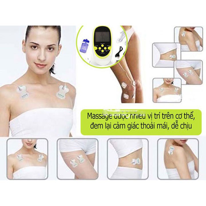 Máy Massage Trị Liệu 8 Miếng Dán, Đầu Ra Kép, Đa Chức Năng