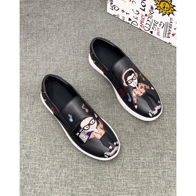 💯Hàng mới về🔥Giày slip on 𝔻&𝔾 nốt nhạc new 2022
