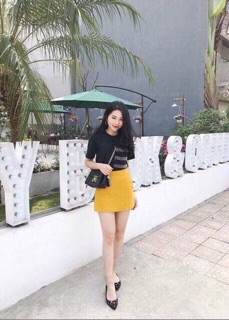Quần giả váy mango