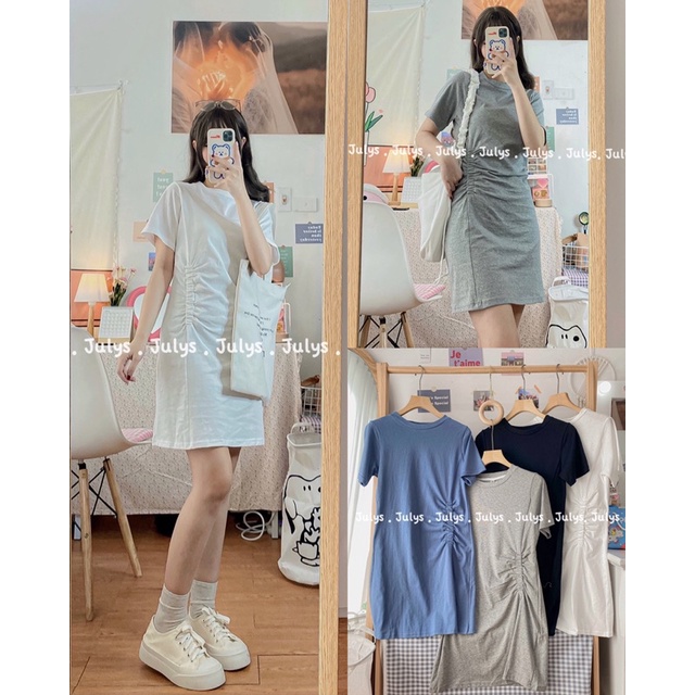 Váy thun xoắn eo (ảnh thật shop chụp kèm video)