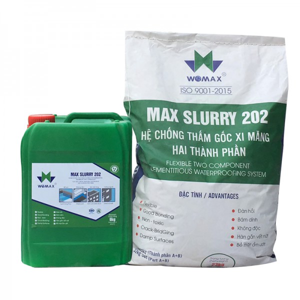 Maxslurry 202 CHỐNG THẤM 2 THÀNH PHẦN TINH THỂ THẨM THẤU